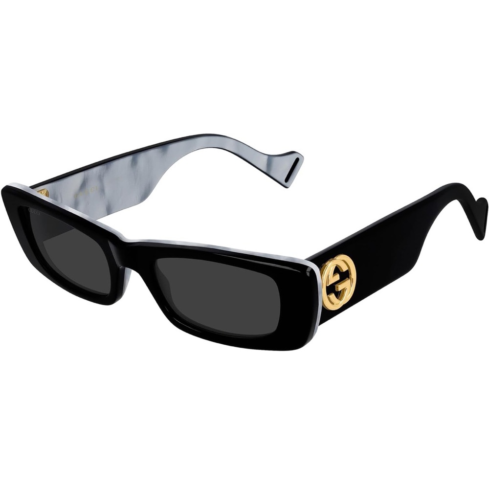 Gucci Black Rectangular Sunglasses - image 3